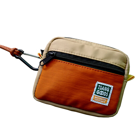 OTHER/Others Tsanggoods mini crossbody small hanging bag card holder ID bag storage bag miscellaneous bag small handbag splicing multi-color dark gray and black