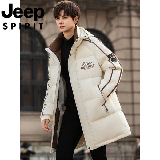 JEEP international brand youth mid-length cotton jacket men's winter 2025 new warm cotton jacket casual cotton jacket 898 black (cotton thickening) quality assurance M 80-100Jin Jin is equal to about 0.5 kg