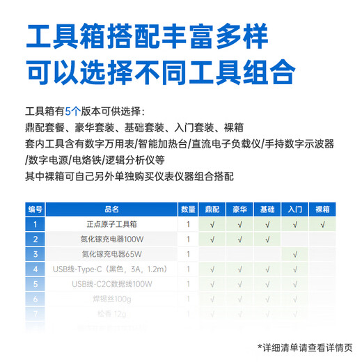 Punctual Atomic Toolbox Portable Aluminum Alloy Case Multimeter Soldering Iron Oscilloscope Instrument Case Luxury Set