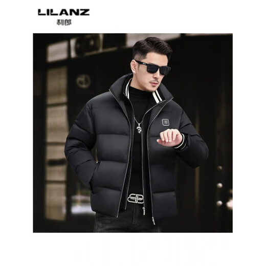 LILANZ Зимняя белая куртка на утином пуху, мужская куртка-стойка, короткий стиль, деловой повседневный холодостойкий теплый мужской пуховик белого цвета 14XL (190)