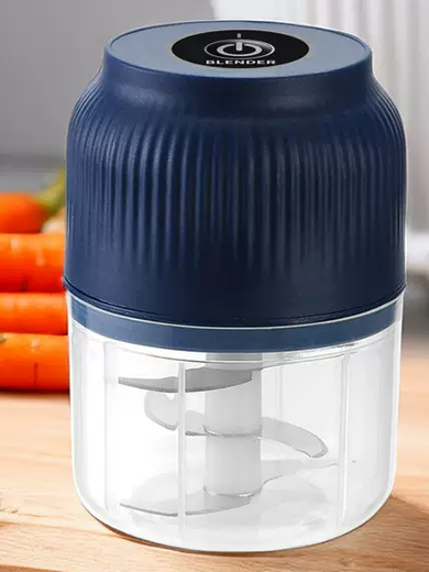 Yusenyi Electric Garlic Machine Rechargeable Garlic Blender Home Garlic Pounding Artifact Small Food Supplementary Food Processor Garlic Puller White (PP Cup-Tornado Three Blades) 1ml White (PP Cup-Tornado Three Blades)