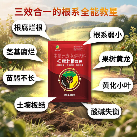 Jinhe Fengwo three-in-one anti-corrosion and root-strengthening granules, anti-root rot, root-promoting, seedling-strengthening and soil-improvement fertilizer 15 bags - a must-select for large growers