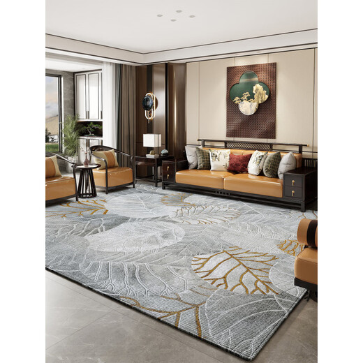 Yingfei sofa living room carpet 2025 new new Chinese style bedroom carpet large area coffee table washable wipeable thickened floor mat A479 Yunjing 300 450CM formaldehyde-free cotton and linen bottom