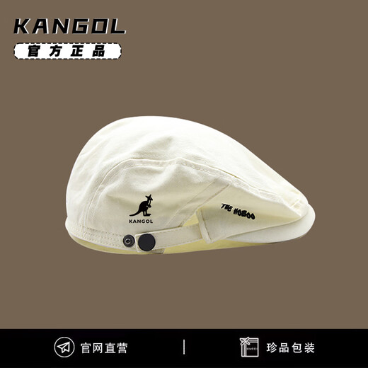 Kangol official spot retro newsboy hat female beret seaside travel forward hat painter black one size fits all 56-60cm) one size