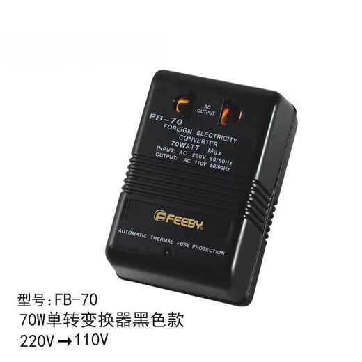 Voltage converter 110v to 220v power transformer small household appliances 220v to 110v charging conversion adapter FB-S62 plug white 70W mutual conversion