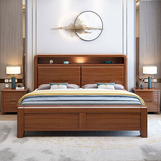 Yusenyi bed home bedroom 18m double bed 15m single bed bed + 1 bedside table 12002000 drawer structure