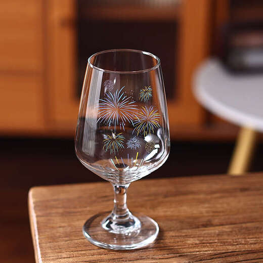 Yusen Yihuo to the stars, all your wishes come true flower glass wine glass goblet champagne glass commercial firework glass goblet 480ml