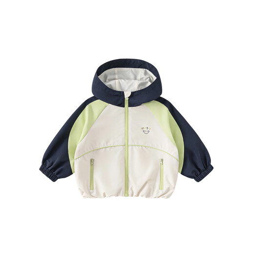 INSBOBOINSbobo Girls Jacket 2026 Spring New Style Hooded Boys Jacket Children's Fashionable Top Spring Clothes Off-White 80