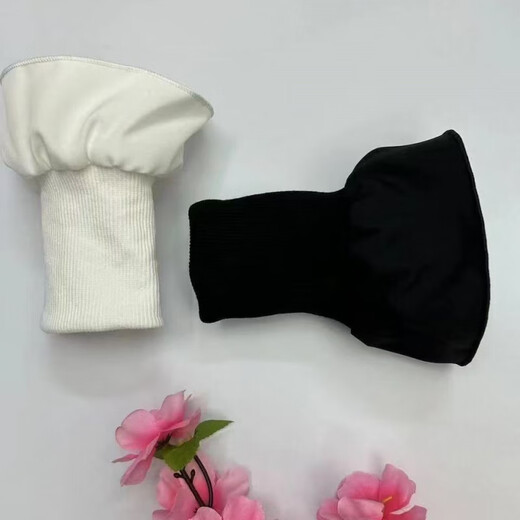 Universal windproof sleeves, threaded down jacket cuffs and feet, anti-dirty and cold-proof cotton clothing, warm sleeves, extended elastic seams, dark burgundy_ribbed_fabric