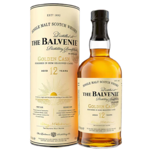 百富（BALVENIE）12年/16年/18年19年21年经典单一麦芽威士忌节雪莉桶艾雷岛百富 12年 双桶 700ml (礼盒装)