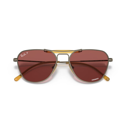 Gafas de sol de ray-ban kangmu gafas de sol polarizadas marco de metal de titanio irregular 0RB8064 9207 width de lente: 53 mm