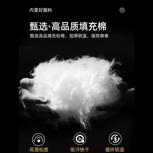 JEEP SPIRIT Jeep cotton jacket men's winter loose stand-up collar bread jacket thickened warm cotton jacket casual down cotton jacket for men