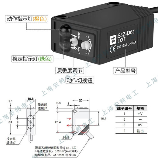 Omron photoelectric switch E3ZG sensor E3Z-R61 L61 81 86 D61 T61 82 66A-L/D E3Z-R86 mirror reflection