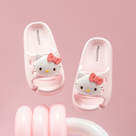 HELLOKITTY children's shoes girls' slippers summer home indoor lightweight children's bathroom cartoon slippers 3346C pink 200