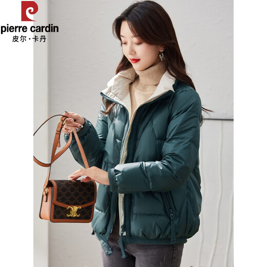 Pier Cardin high-end light luxury down jacket for women in winter thin 2023 winter new Korean version small fashion versatile jacket for women blue S suitable for 80-110Jin [Jin equals 0.5 kg]