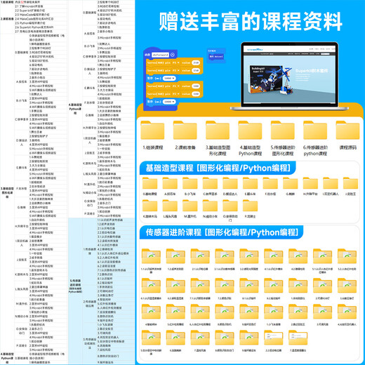 Yabo Intelligent microbit programmable building block robot kit graphical Python maker education V2 entry sensor advanced version (including Microbit V2 motherboard)