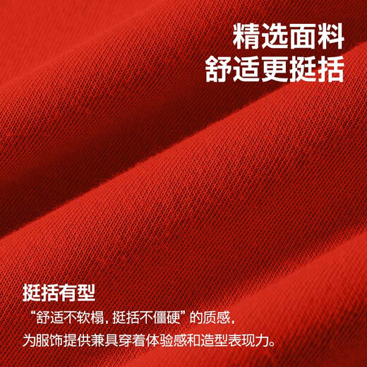 Jeanswest Children's Clothes Children's Sweaters Velvet 2026 Autumn and Winter New Boys' Red Tops Middle-aged and Older Children's Year of the Horse Animal Year Clothes Velvet Sweatshirt + Velvet Scimitar Pants 2-piece Set Red/J Good Things Happen-Black/J Solid Color 110