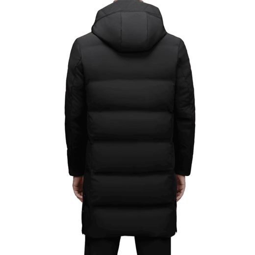 LILANZ down jacket men's mid-length 2025 winter new white duck down warm thickened business casual cold-proof jacket gray L 175 130-145Jin Jin equals 0.5 kg