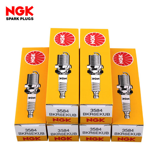 NGK镍合金火花塞BKR6EKUB 3584/3676六支装奥迪A468帕萨特新领驭红旗