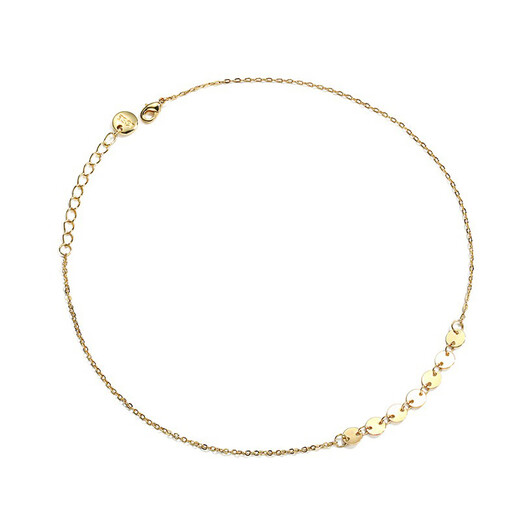 Chinese Valentine's Day gift 14K gold design necklace for women versatile accessories clavicle chain short style gold chain length 36+4cm