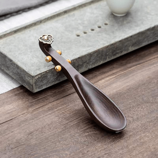 Jingxiang Wooden Pipa Tea Spoon Kung Fu Tea Set Household Kung Fu Tea Ceremony Parts Solid Wood Tea Spoon Wooden Pipa Tea Spoon