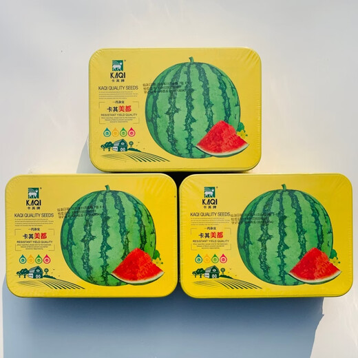 Spring Branch Rhyme American Double-cropped King Lazy Man King Watermelon Seed Super Sweet Extra Large Resistant Heavy-Stupped Watermelon Seed Field Base Special Seed Khakimetu 50g About 700 Tablets