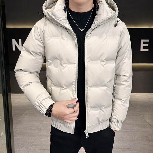 Snow Flying (SNOWFLYING) high-end brand men's down jacket 2025 winter new style short thickened cold-proof fashionable white duck down jacket black