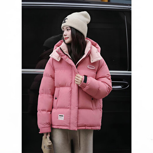 TonLion 2025 winter women's hooded contrasting color stitching one-hand long down jacket