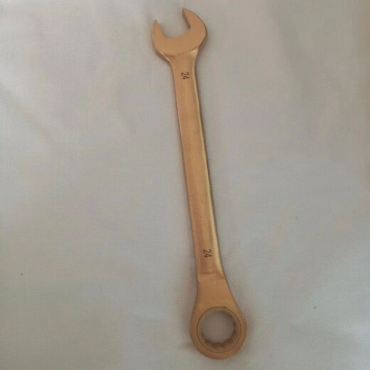 Huanhai explosion-proof plum blossom wrench open manual ratchet plum blossom wrench two-way quick set wrench labor-saving tool aluminum bronze 22-piece set