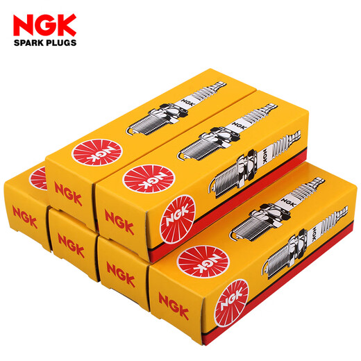 NGK镍合金火花塞BKR6EKUB 3584/3676六支装奥迪A468帕萨特新领驭红旗