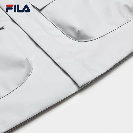 FILA official men's cotton jacket 2026 spring new fashion casual lapel jacket simple and comfortable jacket void gray-GY M 170/92A/M