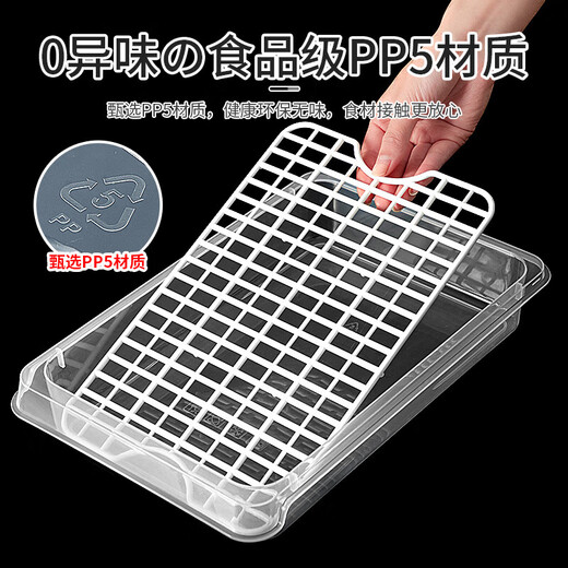 Home Story (KATEI STORY) Japanese dumpling box refrigerator storage box food-grade frozen dumpling box crisper box dumpling wonton quick-frozen box tray new material upgrade transparent 1 pack 1 layer