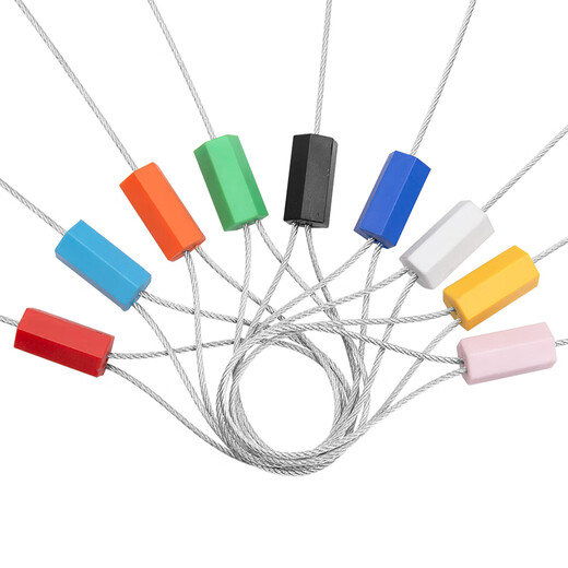 Qinggong Disposable Steel Wire Seal Cable Tie Logistics Container Anti-theft Lead Seal Buckle 50 Pack 30cm