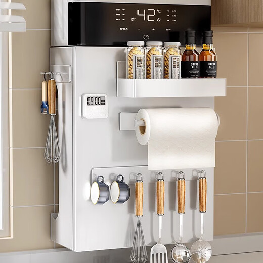 Mingtai gas water heater shielding cover kitchen wall-mounted pipe concealing artifact beautifying cover hook hole plate storage rack no hole dustproof -35*30*15