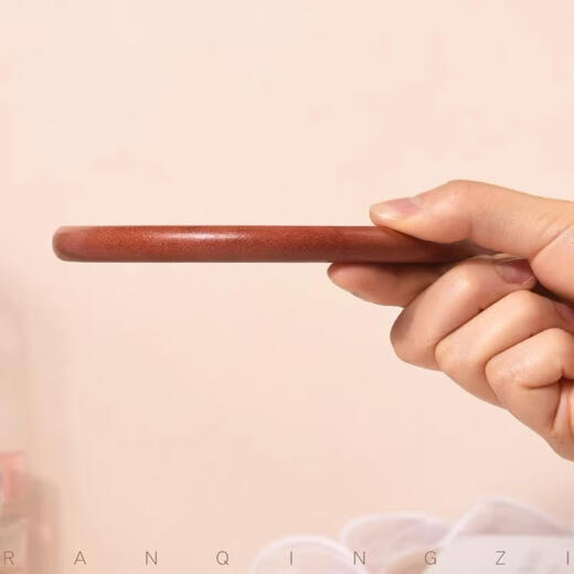 Mirror, hand-held sandalwood cosmetic mirror, beauty salon mirror, hand-held hand-held mirror, wooden handle mirror, large cosmetic mirror, portable mirror, sandalwood cosmetic mirror, large round mirror