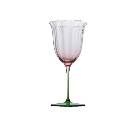 Midelle French flower-shaped cocktail glass wine set red wine glass petal liqueur glass girls champagne glass pink bar drink cup pink green champagne glass