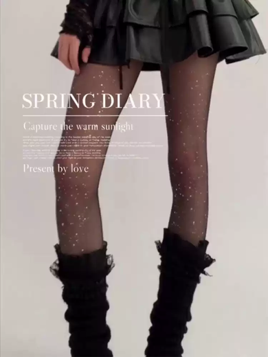 Lu Jing hot girl sparkling diamond sequins skin-beautifying stockings black bling sparkling galaxy summer ultra-thin girl pure desire stockings sequin black * 1 one size fits all regular style collection plus purchase priority delivery