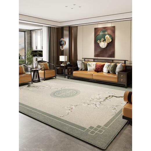 Yingfei sofa living room carpet 2025 new new Chinese style bedroom carpet large area coffee table washable wipeable thickened floor mat A479 Yunjing 300 450CM formaldehyde-free cotton and linen bottom