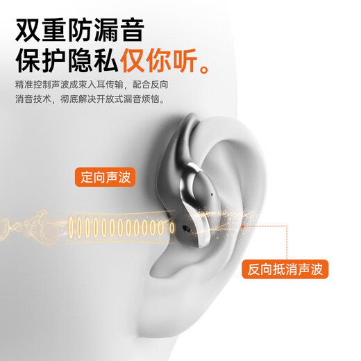 Viken 2025 latest model丨Harman Kardon level bone conduction Bluetooth headset, ear-mounted concept sports running wireless open type does not enter the ear, does not hurt the ear, super long battery life