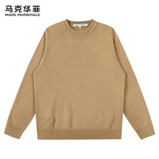 Mark Huafei thickened pure wool crew neck sweater men's 2025 autumn and winter new casual warm sweater