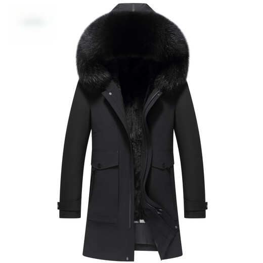 CHEVALPES国际一线品牌2025新款派克服男士冬季水貂内胆中长款整貂皮毛一体 A款(狐狸毛领-貂绒内胆) M 170(100-120斤)加购有礼