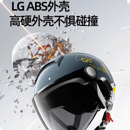 Two Little Bees 3C Certified Motorcycle Helmet for Men and Women Battery Electric Vehicle Half Helmet for All Seasons Winter Antifreeze Safety Hat Four Seasons Dark Blue Internal and External Double Mirrors Class A 3C