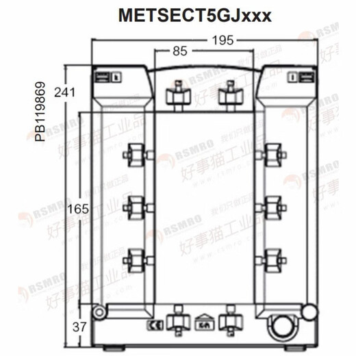 Schneider split current transformer CT current ratio 1000/5 busbar 85X165 METSECT5GJ100 current transformation ratio 1000_5 busbar