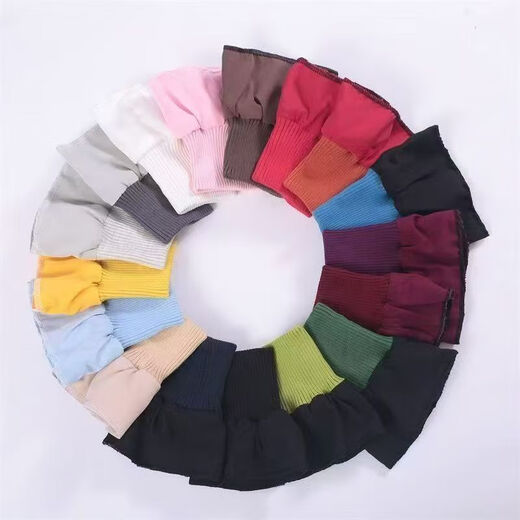 Universal windproof sleeves, threaded down jacket cuffs and feet, anti-dirty and cold-proof cotton clothing, warm sleeves, extended elastic seams, dark burgundy_ribbed_fabric