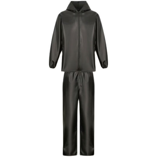 Goldlion Leather Jacket and Leather Pants Men's Work Clothes Suit Delivery Motorcycle Spring and Autumn Windproof, Waterproof, Oilproof and Dustproof Loose Stand-up Collar Top_Fashion Dig Pocket XL_(Recommended 100-120Jin Jin equals 0.5kg