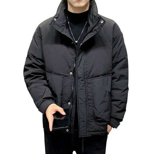 Snow Flying (SNOWFLYING) high-end brand down jacket men's winter new style stand-up collar top clothes versatile casual warm and cold-proof men's jacket black