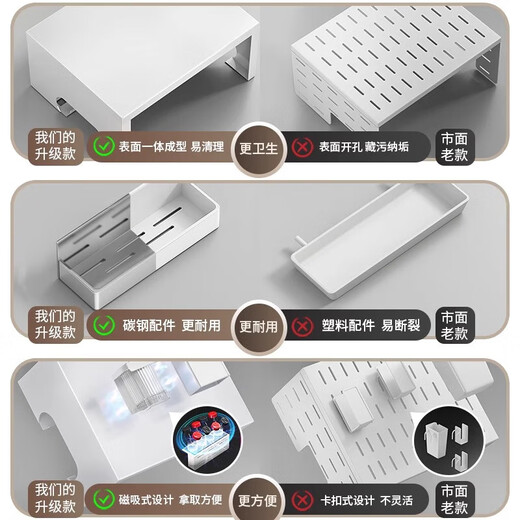 Mingtai gas water heater shielding cover kitchen wall-mounted pipe concealing artifact beautifying cover hook hole plate storage rack no hole dustproof -35*30*15