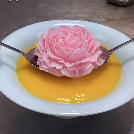 Yusenyifenai Peony Flower Silicone Mold Hotel Placing Shape Mango Mousse Cold Dish Three-dimensional Lotus Food Grade Abrasive Peony Flower Large Size 5 Pack (Food Grade Easy to Release)