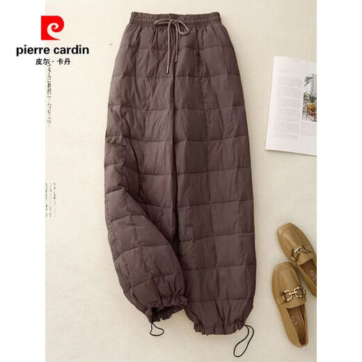 Pierre Cardin (pierre cardin) minus 40 degrees extreme cold down cotton pants for women's winter outer wear 2025 new Northeast Harbin cold and windproof pants black down cotton pants for women's outer wear M