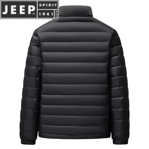 JEEP SPIRIT stand collar lightweight rib down jacket men's short 2025 autumn and winter new fashion versatile warm jacket trend light gray 5865 90 velvet + upgraded version 3XL 190/104A 165-180Jin Jin equals 0.5 kg